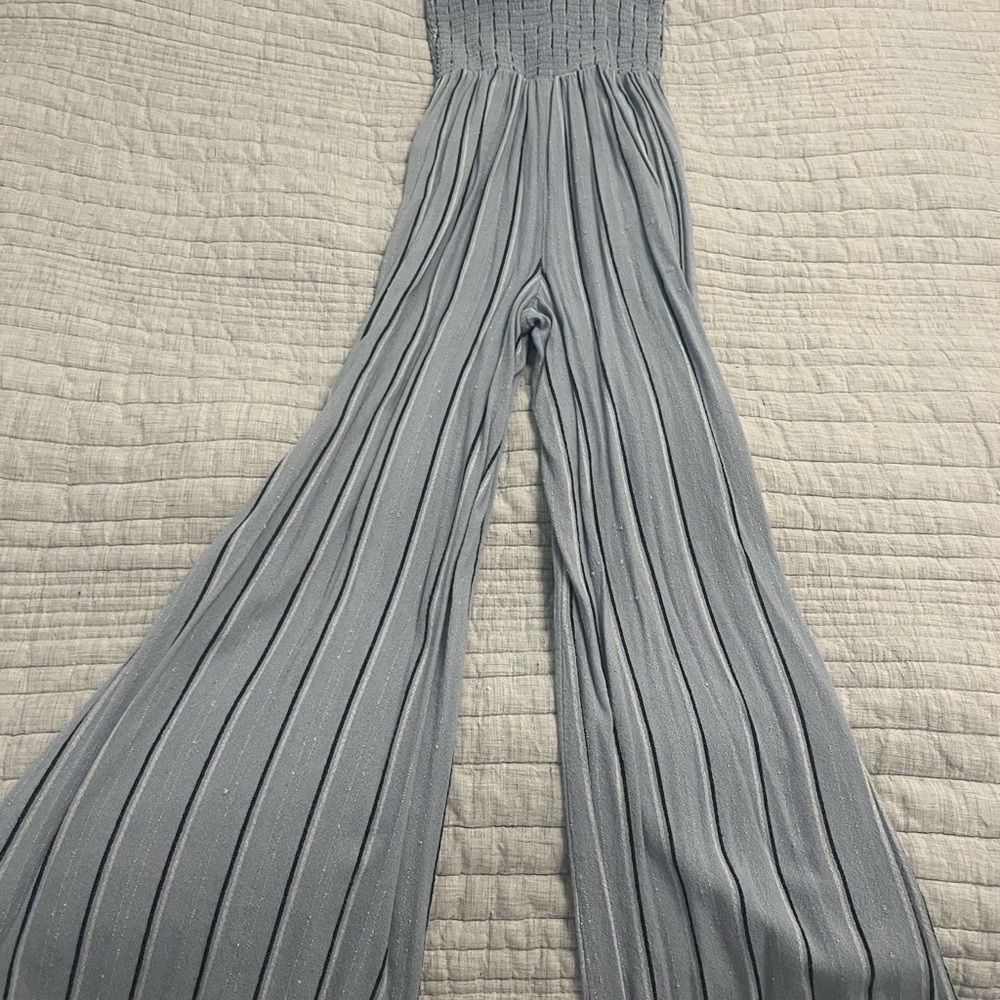 Billabong Gray Wide Leg Jumpsuit